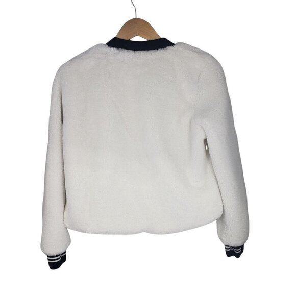 Disney Mickey Mouse Fleece Jacket Open Front Girl's Size M White - Picture 2 of 5